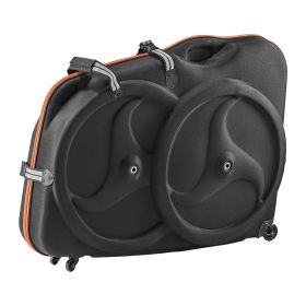 Bike Travel Case, Bicycle Travel Bag with EVA Hard Shell, Quick-Release Buckle, Dual Zipper, TSA Lock and Wheels, Black Bicycle Case for Airplane
