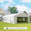 23' x 39' Large Outdoor Carport Canopy Party Tent with Removable Protective Sidewalls & Windows, White