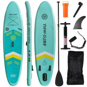 10 6 Inflatable Stand Up Paddle Board With Free Premium SUP Accessories & Backpack (Option: Green1)