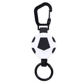 Telescopic Resilience Steel Wire Rope Metal Anti-theft Buckle (Color: White/Black, Type: Anti-theft Buckle)