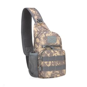 Military Tactical Shoulder Bag; Trekking Chest Sling Bag; Nylon Backpack For Hiking Outdoor Hunting Camping Fishing (material: Nylon, Color: Acu)